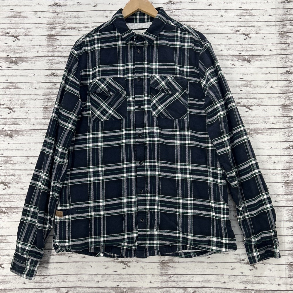 California Cowboy Shirt Men XL Navy The High Sierra Thermal Waffle Lined Shacket